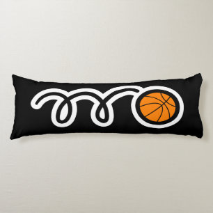Cute basketball cartoon custom name kid's bedroom body cushion