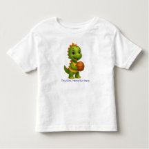 Cute Basketball Dino Shirt for Kids