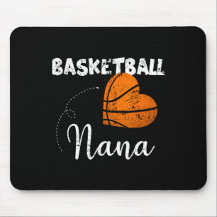 Cute Basketball Heart Basketball Nana  Mouse Pad