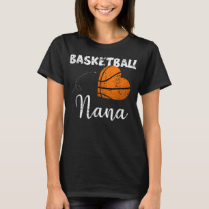 Cute Basketball Heart Basketball Nana T-Shirt