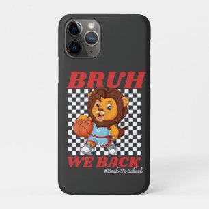 Cute Basketball Lion BRUH WE BACK Back To School Case-Mate iPhone Case