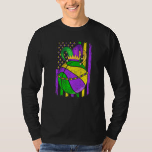 Cute Basketball Mardi Gras Hat Party Festival App T-Shirt