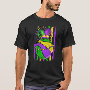 Cute Basketball Mardi Gras Hat Party Festival App T-Shirt