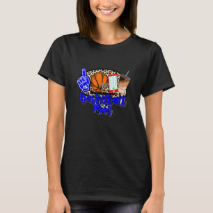 Cute Basketball Mom Leopard Women Mother Kids T-Shirt