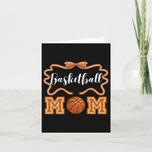 Cute Basketball Mum Coquette Ribbon Bow Mother's D Card
