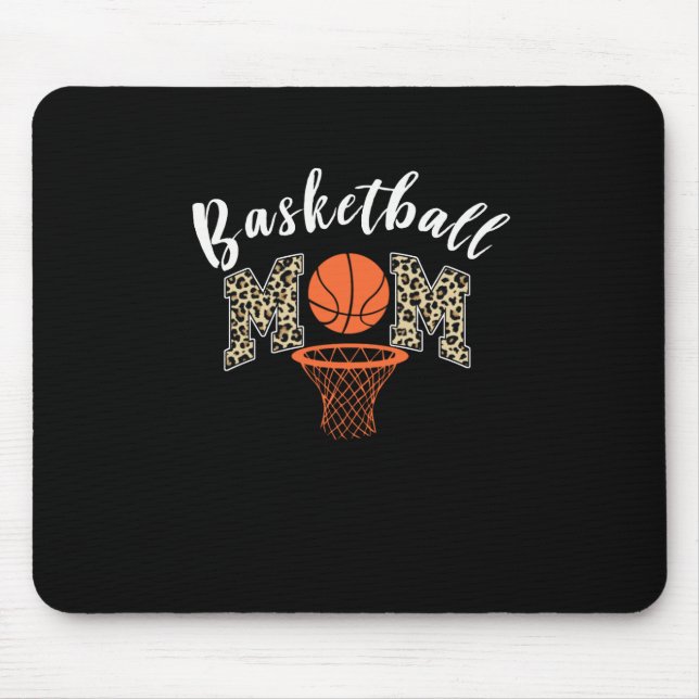 Cute Basketball Mum Leopad  Mouse Pad (Front)