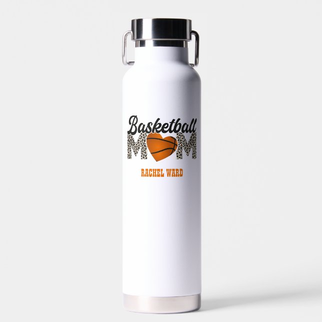 Cute Basketball Mum Water Bottle (Front)