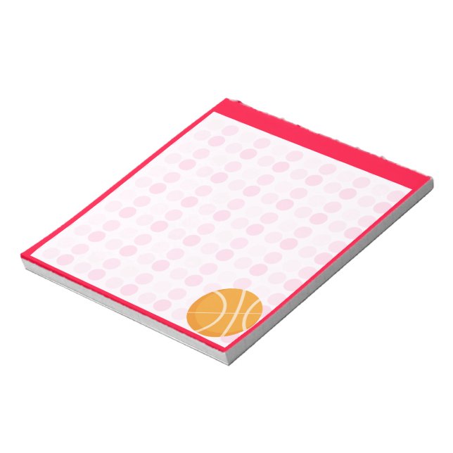 Cute Basketball Notepad (Rotated)