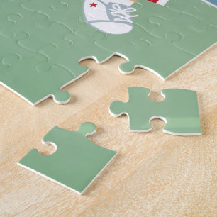 Cute basketball player red basketball jersey jigsaw puzzle