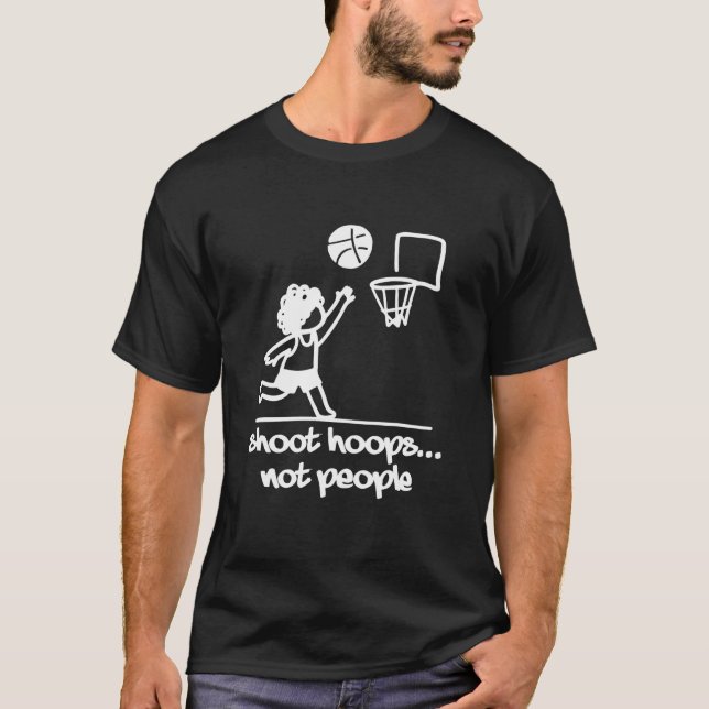 Cute Basketball Player Shoot Hoops T Shirt (Front)