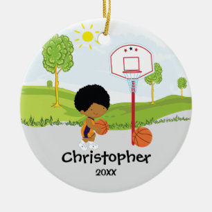 Cute Basketball Player Sport Christmas Ornament