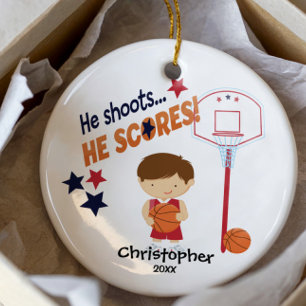 Cute Basketball Player Sport Christmas Ornament