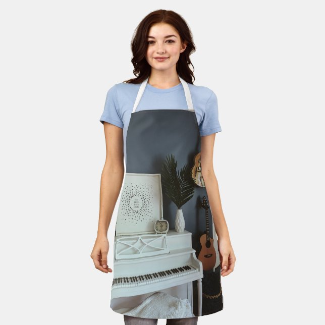 Cute Bass Guitar Apron (Worn)