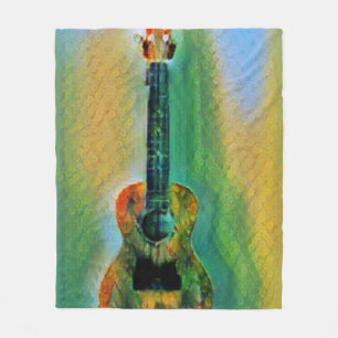 Cute Bass Guitar Fleece Blanket