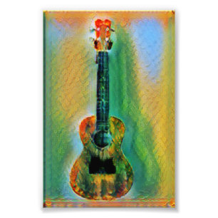 Cute Bass Guitar Photo Print