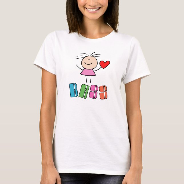 Cute Bass Player T-shirt (Front)