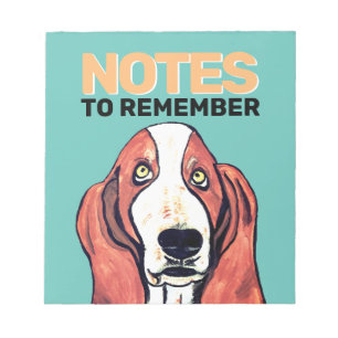 Cute Basset Hound Note Book