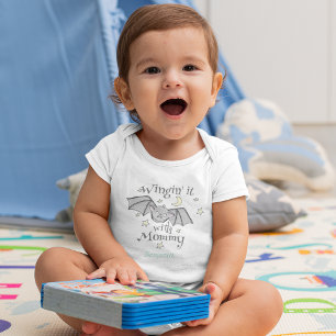 Cute Bat Baby Boy Halloween Baby Bodysuit