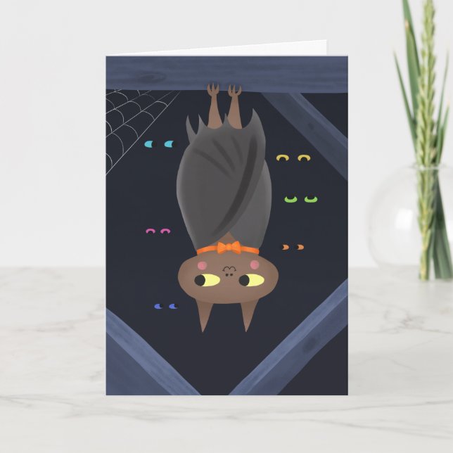 Cute Bat Birthday Card (Front)