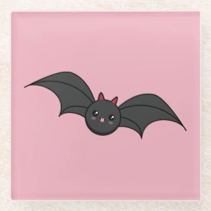 Cute Bat Glass Coaster