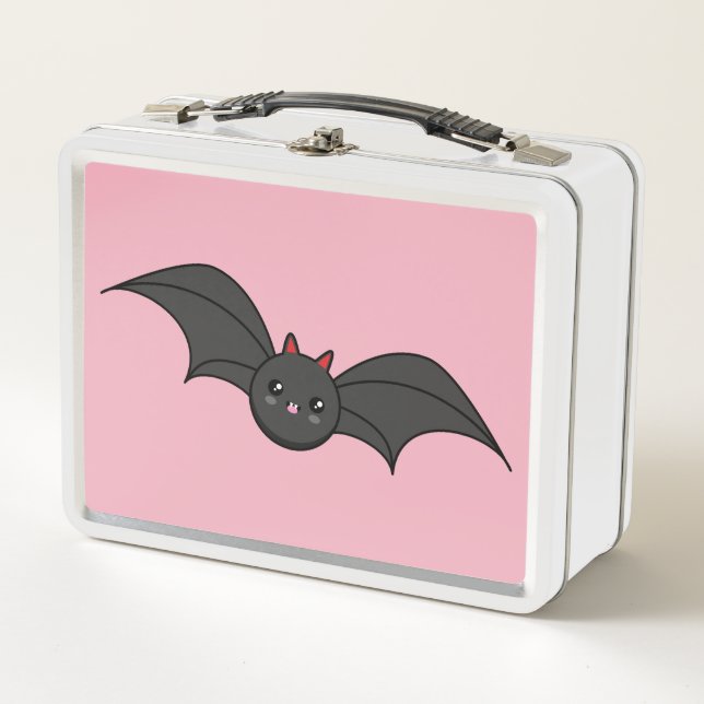 Cute Bat Metal Lunch Box (Front)