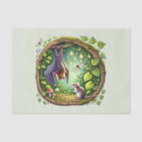 Cute bat mouse lovers decoupage