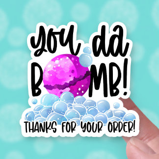 Cute Bath Bomb Thank You for Order Business