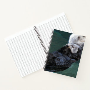 Cute Bathing Sea Otter Notebook
