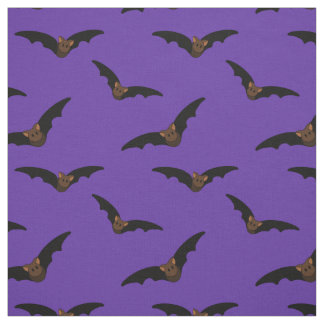 cute bats - pattern on purple fabric