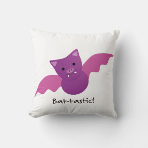 Cute Battastic Pink Bat Cushion