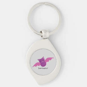Cute Battastic Pink Bat Key Ring
