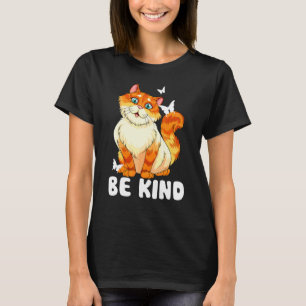 Cute Be Kind Cat Anti Bullying Wear Orange Unity D T-Shirt