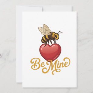 Cute Be Mine Honeycomb  Invitation