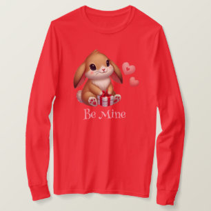Cute, Be Mine Valentine's Day bunny rabbit T-Shirt