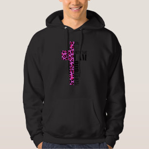 Cute Be Still Bible Verse Christian Pink Cheetah P Hoodie