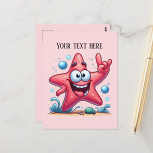 Cute beach add text Summer starfish Postcard