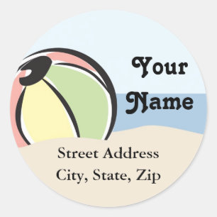 Cute Beach Ball Address Label