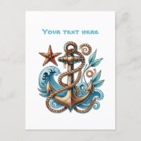 Cute beach customisable Ship's anchor