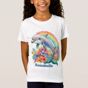Cute beach dolphin add name T-Shirt