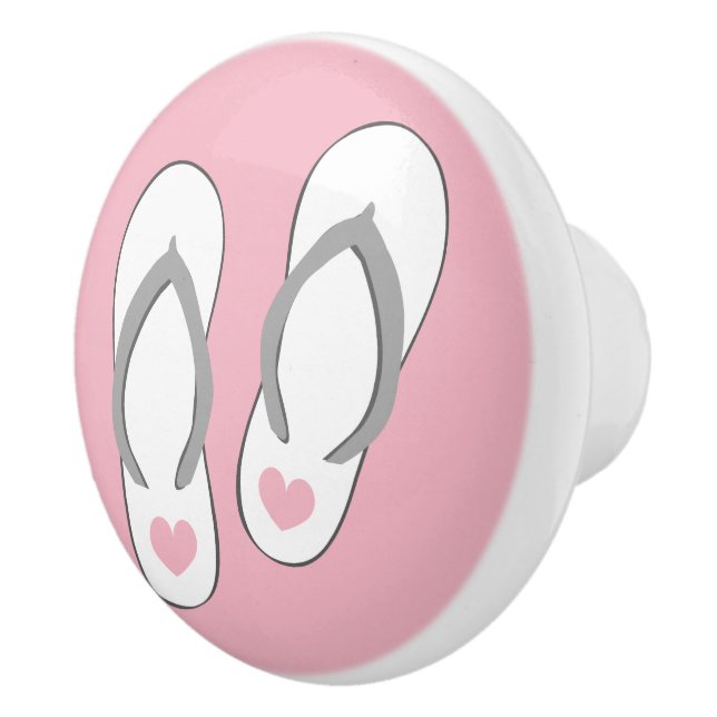 Cute beach flip flops door and drawer pull knobs (Right)
