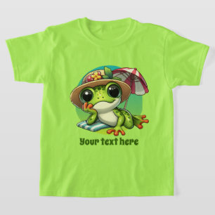 Cute beach frog customisable girls T-Shirt