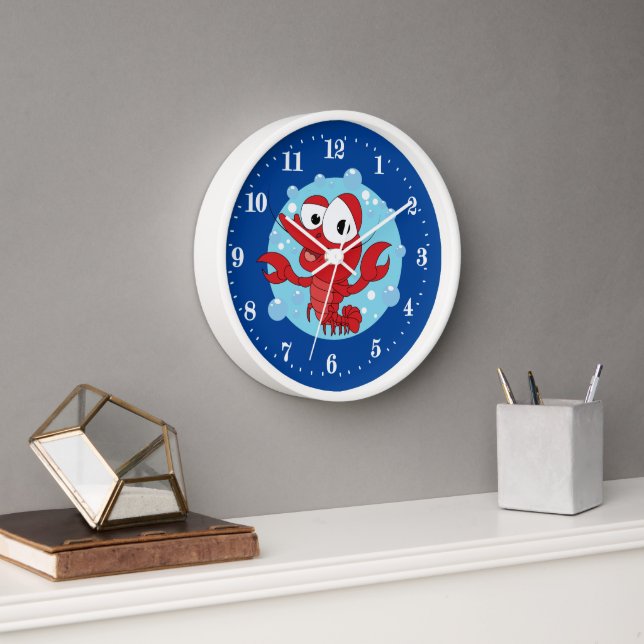 cute beach lobster lover clock (Office)