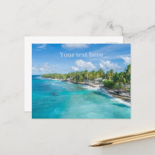 cute beach lovers scene  postcard