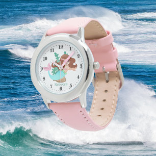cute beach mermaid lovers add name girl kids watch