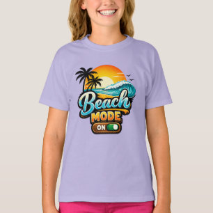 Cute Beach Mode Summer Vacation Girls T-Shirt