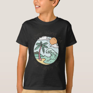 Cute Beach Motiv Happy Place - Tybee Island T-Shirt