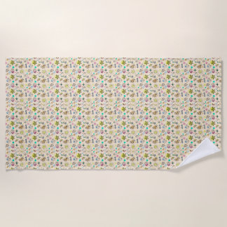 Cute beach pattern beach towel