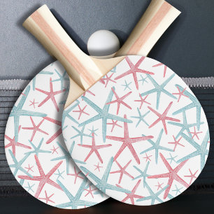 Cute Beach Pattern Ping Pong Paddle