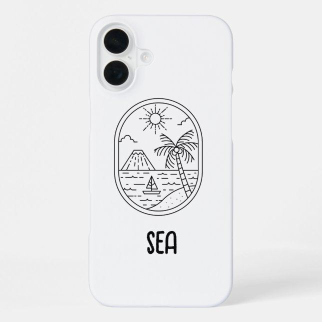cute beach phone case  (Back)