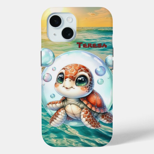 Cute beach sea turtle  Case-Mate iPhone case (Back)